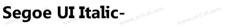 Segoe UI Italic字体转换